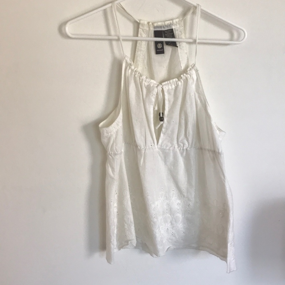 White Flowy Tank Top